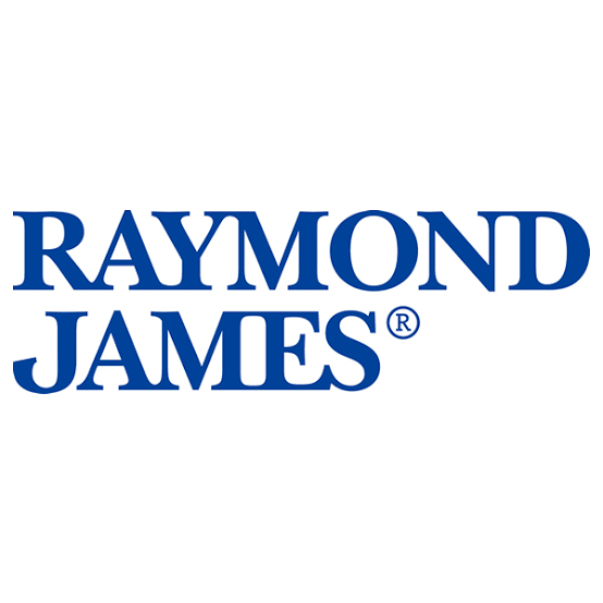 Raymond James logo in blue serif text