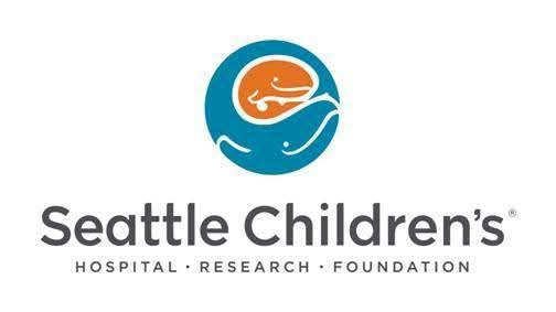 Seattle Children's logo: blue circular emblem with an orange center and the words Seattle Children's Hospital · Research · Foundation.