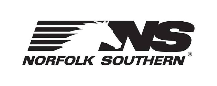 Norfolk Southern logo with a stylized horse head and the letters NS.